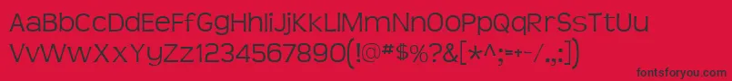 TeenLight Font – Black Fonts on Red Background