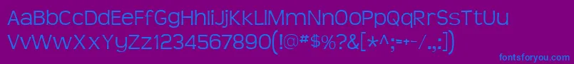TeenLight Font – Blue Fonts on Purple Background
