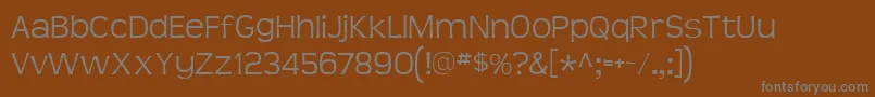 フォントTeenLight – 茶色の背景に灰色の文字