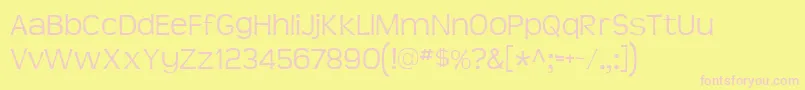 TeenLight Font – Pink Fonts on Yellow Background