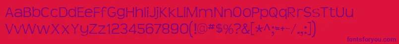 TeenLight Font – Purple Fonts on Red Background