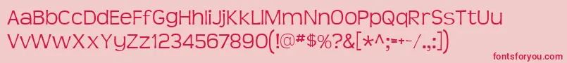 TeenLight Font – Red Fonts on Pink Background