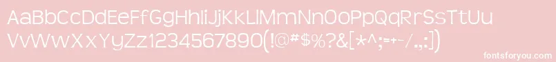 TeenLight Font – White Fonts on Pink Background