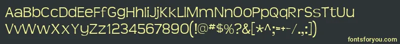 TeenLight Font – Yellow Fonts on Black Background