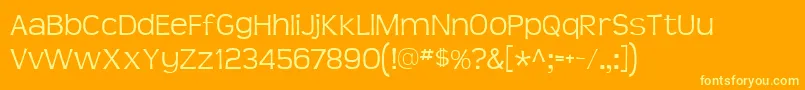TeenLight Font – Yellow Fonts on Orange Background