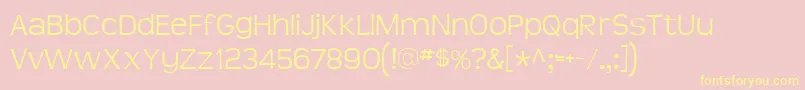 TeenLight Font – Yellow Fonts on Pink Background