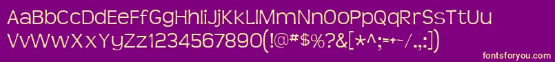 TeenLight Font – Yellow Fonts on Purple Background