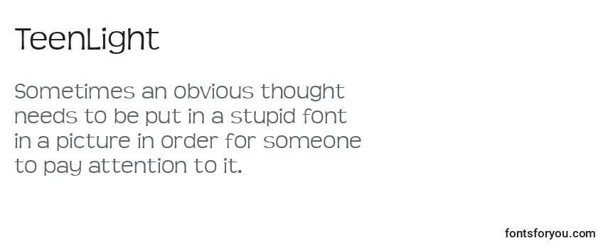 Review of the TeenLight Font