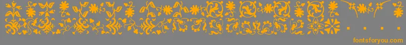 fuente BorderbatsFleurRegular – Fuentes Naranjas Sobre Fondo Gris