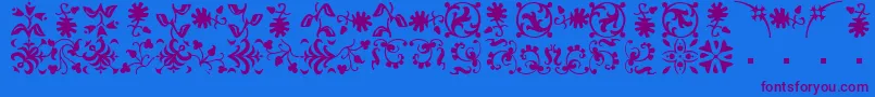 BorderbatsFleurRegular-fontti – violetit fontit sinisellä taustalla