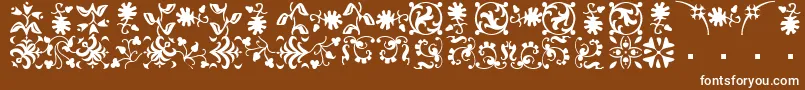 Шрифт BorderbatsFleurRegular – белые шрифты на коричневом фоне