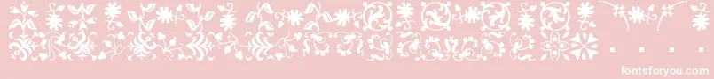 Шрифт BorderbatsFleurRegular – белые шрифты на розовом фоне