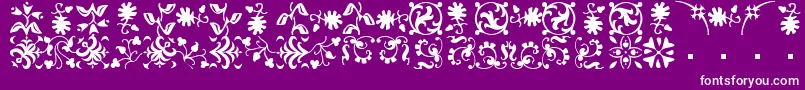 fuente BorderbatsFleurRegular – Fuentes Blancas Sobre Fondo Morado