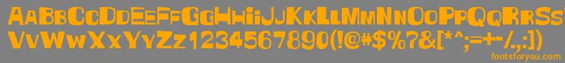 Witless Font – Orange Fonts on Gray Background