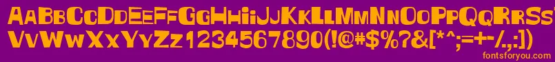 Witless Font – Orange Fonts on Purple Background