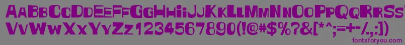 Witless Font – Purple Fonts on Gray Background