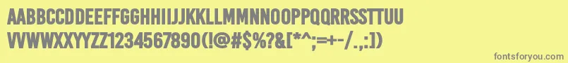 BaseoneHeavy Font – Gray Fonts on Yellow Background