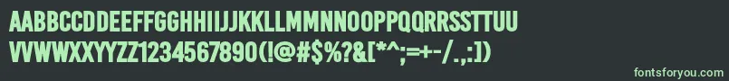 BaseoneHeavy Font – Green Fonts on Black Background