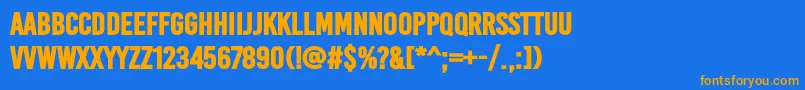 BaseoneHeavy Font – Orange Fonts on Blue Background
