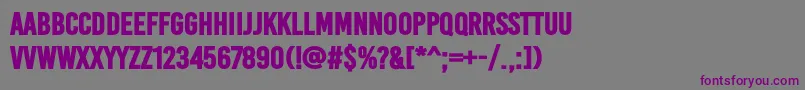 BaseoneHeavy Font – Purple Fonts on Gray Background
