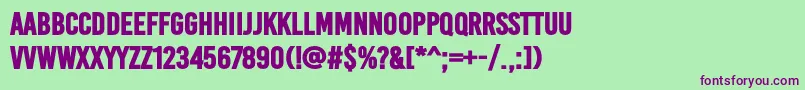 BaseoneHeavy Font – Purple Fonts on Green Background
