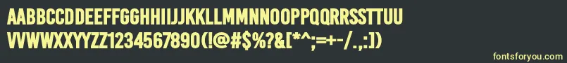 BaseoneHeavy Font – Yellow Fonts on Black Background