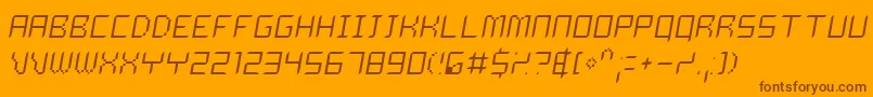 Delito Font – Brown Fonts on Orange Background
