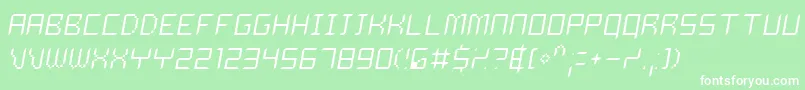 Delito Font – White Fonts on Green Background