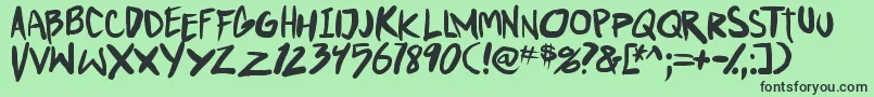 PunkboyTbs Font – Black Fonts on Green Background