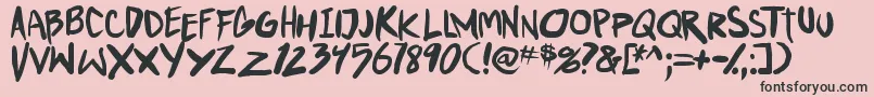 PunkboyTbs Font – Black Fonts on Pink Background