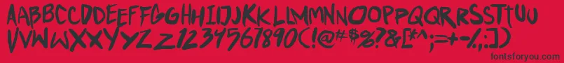 PunkboyTbs Font – Black Fonts on Red Background