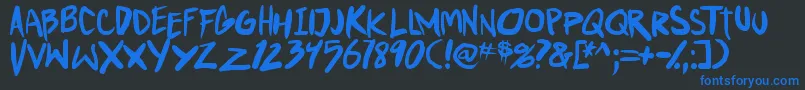 PunkboyTbs Font – Blue Fonts on Black Background