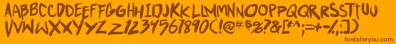 PunkboyTbs Font – Brown Fonts on Orange Background