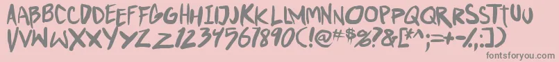 PunkboyTbs Font – Gray Fonts on Pink Background