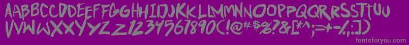 PunkboyTbs Font – Gray Fonts on Purple Background