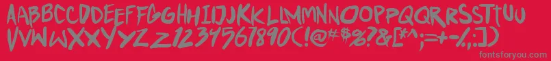 PunkboyTbs Font – Gray Fonts on Red Background