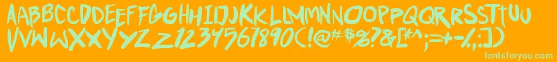PunkboyTbs Font – Green Fonts on Orange Background