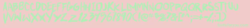 PunkboyTbs Font – Green Fonts on Pink Background