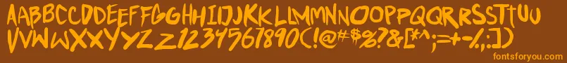 PunkboyTbs Font – Orange Fonts on Brown Background
