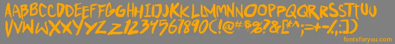 PunkboyTbs Font – Orange Fonts on Gray Background