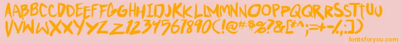 PunkboyTbs Font – Orange Fonts on Pink Background