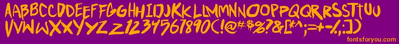 PunkboyTbs Font – Orange Fonts on Purple Background