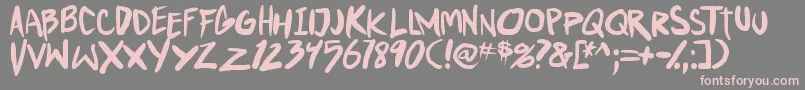PunkboyTbs Font – Pink Fonts on Gray Background