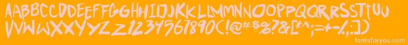 PunkboyTbs Font – Pink Fonts on Orange Background