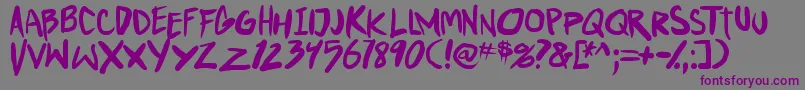 PunkboyTbs Font – Purple Fonts on Gray Background