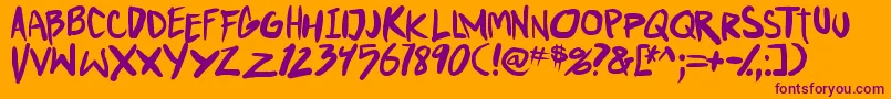 PunkboyTbs Font – Purple Fonts on Orange Background