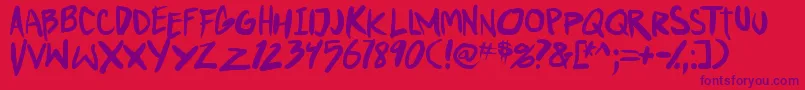 PunkboyTbs Font – Purple Fonts on Red Background