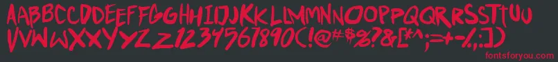 PunkboyTbs Font – Red Fonts on Black Background