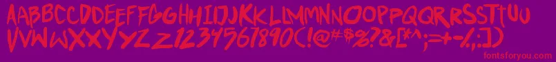 PunkboyTbs Font – Red Fonts on Purple Background
