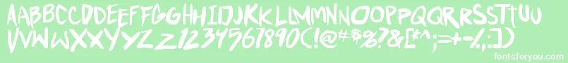 More about PunkboyTbs Font PunkboyTbs Font – White Fonts on Green Background